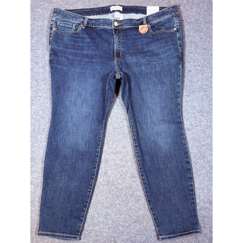 Lane Bryant Size 28 Deluxe Fit Skinny Jeans Dark Wash Flex Magic Waistband NWT